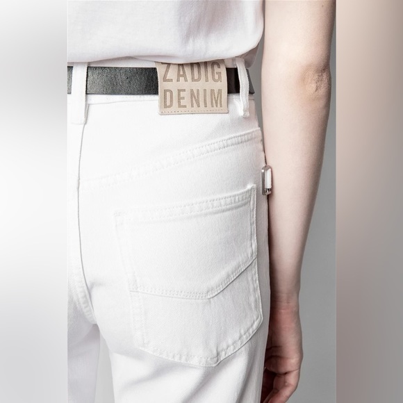 Zadig and Voltaire Pistol Blanc Flare White Jeans - Picture 5 of 13
